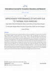 Research paper thumbnail of Improvement in Productivity of Incubation of Thermal Handling of Eggs of Distinct Light Matrix Weights