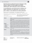 Research paper thumbnail of Nutritional Counseling Promotes Changes in the Dietary Habits of Overweight and Obese Adolescents with Polycystic Ovary Syndrome