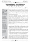 Research paper thumbnail of Influence of patients’ living conditions on tuberculosis treatment outcomes in a South African health sub-district