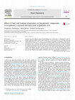 Research paper thumbnail of Effects of NaCl and soaking temperature on the phenolic compounds, a-tocopherol, c-oryzanol and fatty acids of glutinous rice