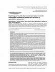 Research paper thumbnail of Exploring community pharmacists perception towards responsible provision of patient care services: A quantitative assessment