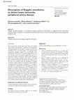 Research paper thumbnail of Description of Doppler waveforms to detect lower extremity peripheral artery disease