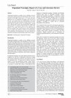 Research paper thumbnail of Trigeminal Neuralgia: Report of a Case and Literature Review