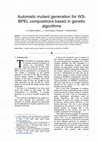 Research paper thumbnail of Automatic mutant generation for WS-BPEL compositions based in genetic algorithms