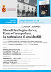 Research paper thumbnail of Presentazione del volume I Bonelli tra Puglia storica, Roma e l’area padana. La costruzione di una identità