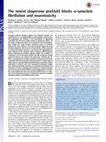 Research paper thumbnail of The neural chaperone proSAAS blocks α-synuclein fibrillation and neurotoxicity