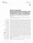 Research paper thumbnail of Weak and Saturable Protein-Surfactant Interactions in the Denaturation of Apo-α-Lactalbumin by Acidic and Lactonic Sophorolipid