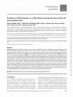 Research paper thumbnail of Predictors of Participation in a Nonpharmacological Intervention for Chronic Back Pain