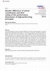 Research paper thumbnail of Gender difference of school constituents and their rating of the performance dimensions of high-performing principals