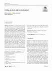 Research paper thumbnail of Getting the facts right on born globals