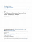 Research paper thumbnail of The Influence of Sociocultural Factors on Body Image: A Meta‐Analysis