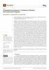 Research paper thumbnail of Sustainable Investment-A Solution to Reduce Environmental Footprint