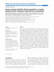 Research paper thumbnail of Exome analysis identifies Brody myopathy in a family diagnosed with malignant hyperthermia susceptibility