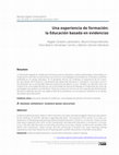 Research paper thumbnail of Una experiencia de formación: la Educación basada en evidencias