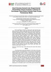 Research paper thumbnail of Studi Simulasi Numerik dan Eksperimental Perpindahan Panas Konduksi 2 Dimensi di Permukaan Pahat Bubut Karbida Pada Proses Pembubutan Muka