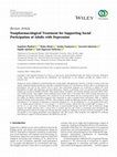 Research paper thumbnail of Nonpharmacological Treatment for Supporting Social Participation of Adults with Depression