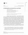 Research paper thumbnail of Lithuanica an Baltica aliter?