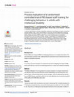 Research paper thumbnail of Process evaluation of a randomised controlled trial of PBS-based staff training for challenging behaviour in adults with intellectual disability