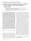 Research paper thumbnail of M protein-mediated plasminogen binding is essential for the virulence of an invasive Streptococcus pyogenes isolate