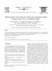 Research paper thumbnail of Measurement ofthe ref ractive index and attenuation length ofliquid xenon f or its scintillation light