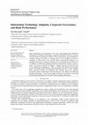 Research paper thumbnail of Information Technology Adoption, Corporate Governance and Bank Performance