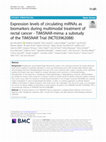 Research paper thumbnail of Expression levels of circulating miRNAs as biomarkers during multimodal treatment of rectal cancer - TiMiSNAR-mirna: a substudy of the TiMiSNAR Trial (NCT03962088)