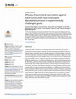 Research paper thumbnail of Efficacy of parenteral vaccination against tuberculosis with heat-inactivated Mycobacterium bovis in experimentally challenged goats