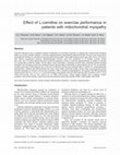 Research paper thumbnail of Effect of L-carnitine on exercise performance in patients with mitochondrial myopathy