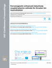 Research paper thumbnail of Ferromagnetic enhanced inductively coupled plasma cathode for thruster ion neutralization