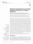 Research paper thumbnail of Peripheral Amyloid Precursor Protein Derivative Expression in Fragile X Syndrome