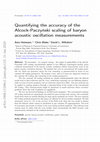 Research paper thumbnail of Quantifying the accuracy of the Alcock-Paczyński scaling of baryon acoustic oscillation measurements