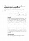 Research paper thumbnail of Falsas memórias e compreensão em leitura: possíveis interfaces