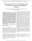 Research paper thumbnail of Demonstrating 170°C Low Temperature Cu-In-Sn wafer level Solid Liquid Interdiffusion Bonding