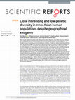 Research paper thumbnail of Close inbreeding and low genetic diversity in Inner Asian human populations despite geographical exogamy