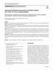 Research paper thumbnail of Clinical and radiological characteristics of pediatric patients with COVID-19: focus on imaging findings