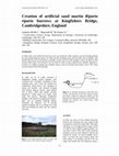 Research paper thumbnail of Creation of artificial sand martin Riparia riparia burrows at Kingfishers Bridge reserve, Cambridgeshire, England