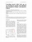 Research paper thumbnail of Controlling willow Salix spp. by grazing with Hebridean sheep on recently created wetlands at Kingfishers Bridge, Cambridgeshire, England