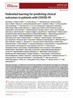 Research paper thumbnail of Federated learning for predicting clinical outcomes in patients with COVID-19