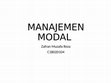 Research paper thumbnail of MANAJEMEN MODAL