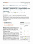 Research paper thumbnail of Comparison of WHO and Indonesian growth standards in determining prevalence and determinants of stunting and underweight in children under five: a cross-sectional study from Musi sub-district