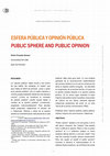 Research paper thumbnail of Esfera pública y opinón pública