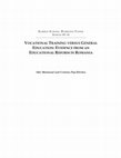 Research paper thumbnail of Vocational Training versus General Education: Evidence from an Educational Reform in Romania