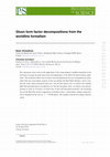 Research paper thumbnail of Gluon form factor decompositions from the worldline formalism