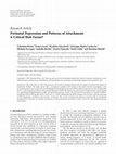 Research paper thumbnail of Perinatal Depression and Patterns of Attachment: A Critical Risk Factor?