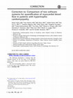 Research paper thumbnail of Correction to: Comparison of two software systems for quantification of myocardial blood flow in patients with hypertrophic cardiomyopathy