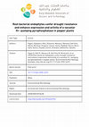 Research paper thumbnail of Root bacterial endophytes confer drought resistance and enhance expression and activity of a vacuolar H+ -pumping pyrophosphatase in pepper plants