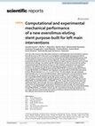 Research paper thumbnail of Computational and experimental mechanical performance of a new everolimus-eluting stent purpose-built for left main interventions