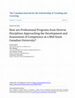 Research paper thumbnail of How are Professional Programs from Diverse Disciplines Approaching the Development and Assessment of Competence at a Mid-Sized Canadian University?