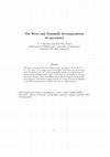 Research paper thumbnail of On West and Stampfli decomposition of operators