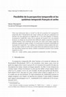 Research paper thumbnail of Flexibilité de la perspective temporelle et les systèmes temporels français et serbe